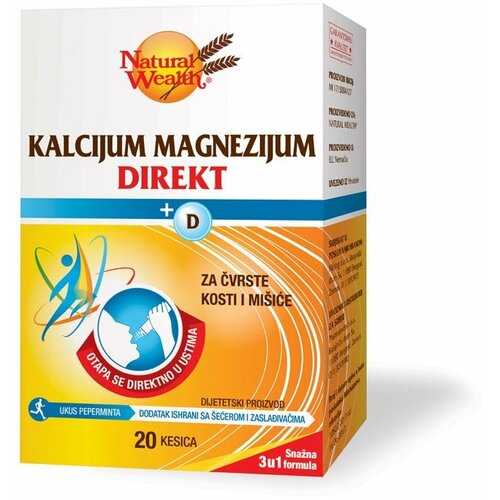 Natural Wealth Calcijum Magnezijum + vitamin D direkt 20 kesica Cene