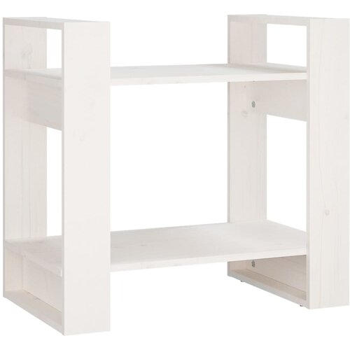 Maison Chic Knjižna omara - Knjižni regal bela 60x35x57 cm trdna borovina, (21724670) Slike