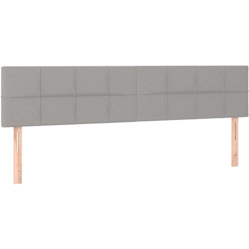  Krevet s oprugama i madracem svjetlosivi 200 x 200cm od tkanine Slike