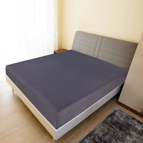 Plahte s gumicom od žerseja 2 kom antracit 140 x 200 cm pamučne Slike
