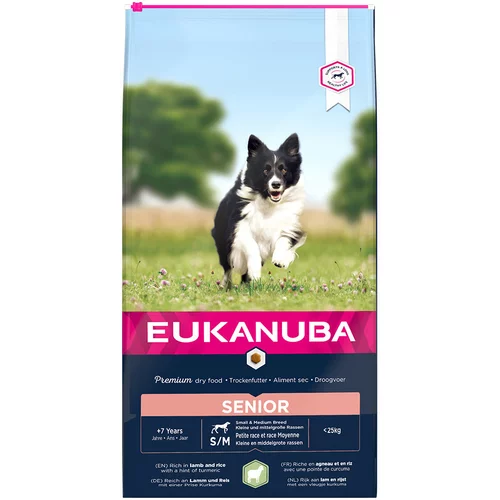 Eukanuba 10% popusta! 12 kg - Senior Small & Medium Breed janjetina i riža