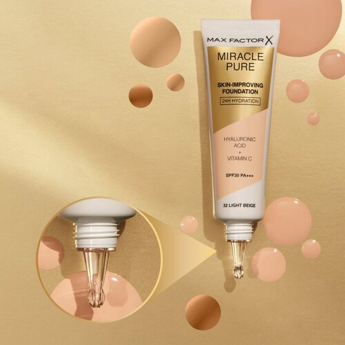 Max Factor miracle pure skin-improving foundation SPF30 hranilna tekoča podlaga 30 ml odtenek 35 pearl beige Slike