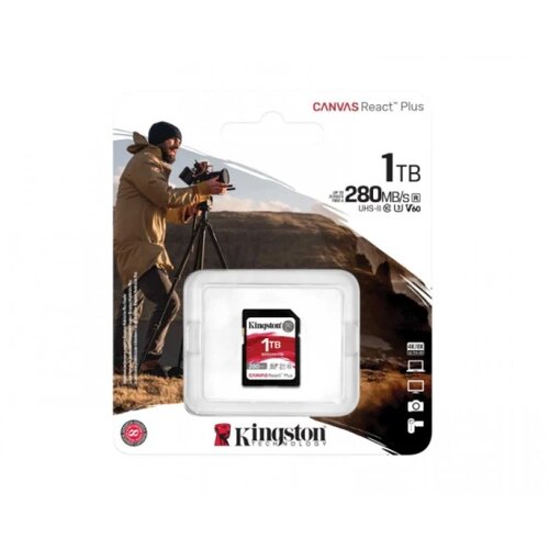Kingston SD Card 1TB SDR2V6/1TB class 10 HD/2K/4K 280Mbs/150MBs Slike