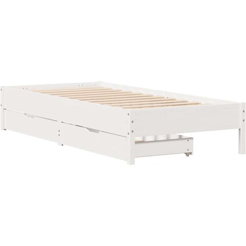 VidaXL Okvir kreveta bez madraca bijeli 100x200 cm konstruirano drvo Slike