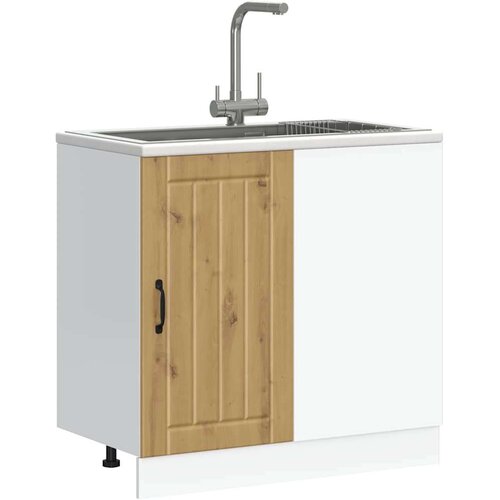  Osnovna omarica za umivalnik Lucca artisan hrast inženirski les, (21832120) Slike