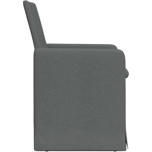  Trpezarijske stolice 2 pcs Tamno siva 57 x 67 x 95 cm tkanina Slike