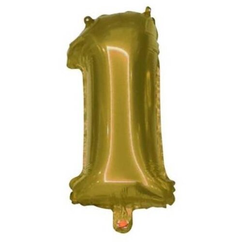  Balon folija broj 1, 101 cm, zlatni Slike