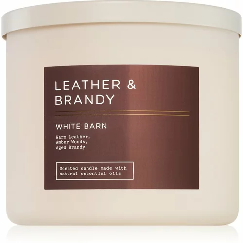 Bath & Body Works Leather & Brandy mirisna svijeća 411 g
