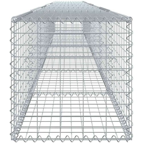 vidaXL Gabionska ko&scaron;ara s poklopcem 700x50x50 cm od pocinčanog željeza Cijene