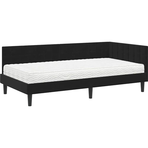  Kutni krevetni okvir s madracem 2 kom. Crna 90 x 190 cm Bar&amp;scaron;un Slike