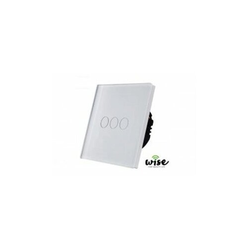 Wise wifi + RF prekidac (naizmenicni) stakleni panel, 3 tastera beli WPRF021 Slike