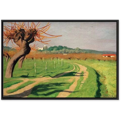  Slika - F&amp;eacute;lix Vallotton &amp;ndash; Vall&amp;eacute;e de la Cagne 120x80 U crnom drvenom okviru Slike