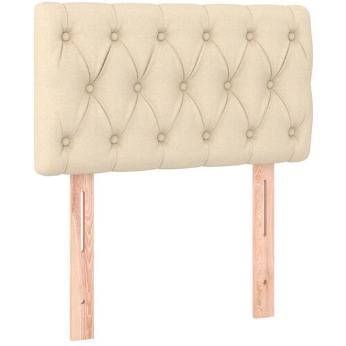 Maison Chic posteljno vzglavje - vzglavna omarica - nočna omarica krem 80x7x78/88 cm blago, (21705148) Slike