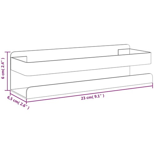  Polica za tu&amp;scaron; mat crna 23x6,5x6 cm bru&amp;scaron;eni nehrđajući čelik 304 Slike