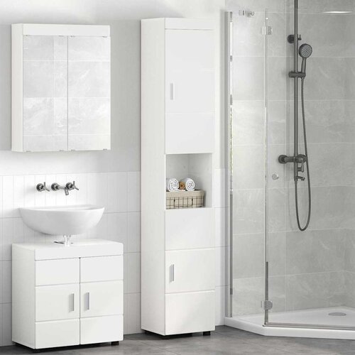 vidaXL Kupaonski ormar Visoko sjajno bijela 37 x 31.5 x 203 cm Cijene