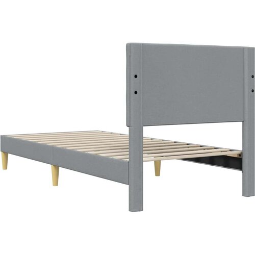  Okvir za krevet Svjetlosiva 100 x 200 cm Tkanina - Svjetlosiva 100 x 200 cm Slike