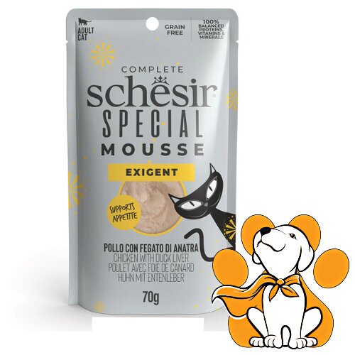 Schesir special Exigent Chicken With Duck In Mousse 70g, Hrana u Obliku Musa Cene