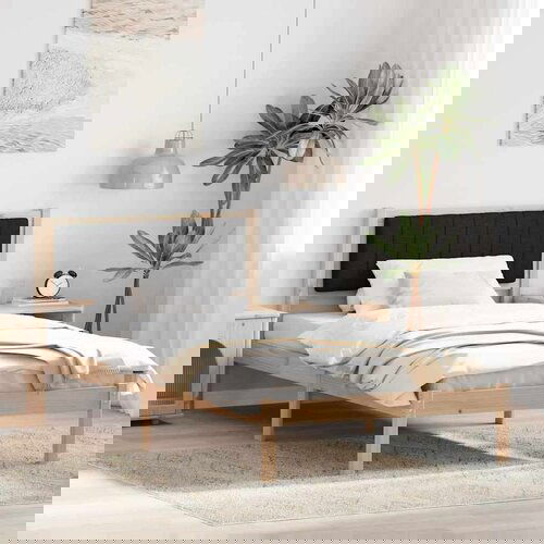 vidaXL Krevetni okvir s tapiciranim uzglavljem Crna 100 x 200 cm Cijene