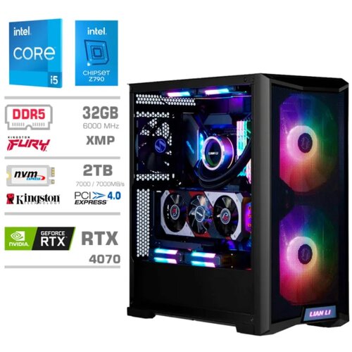 MEGA Računalnik TWR S10 i5-14600KF/RTX4070/32GB-DDR5/2TB-4.0/1000W/Brez OS/črna RGB, (20999593) Cene