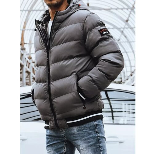 DStreet Reversible men's winter gray jacket TX4198 Slike