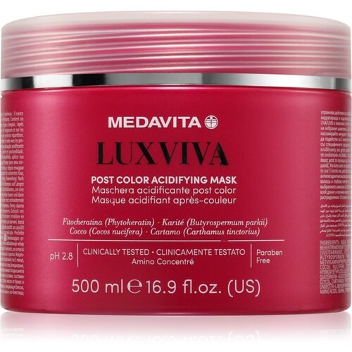 Medavita LUXVIVA Post Color Acidifying Mask maska za tretman obojene kose 500 ml Slike
