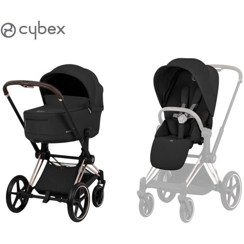 Cybex Platinum® otro&scaron;ki voziček priam&trade; comfort z zložljivo ko&scaron;aro sepia black (rosegold frame) Cene