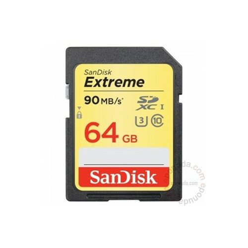 Sandisk SDHC 64GB Extreme 90mb/s memorijska kartica Slike