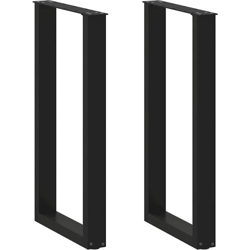 vidaXL Noge kavne mizice U-oblika 2 kosa črna 40x(90-91)cm jeklo Cene