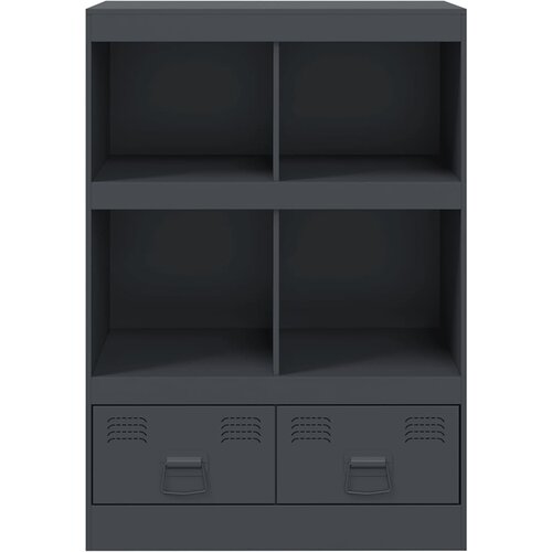  Visoka komoda crna 67 x 39 x 95 cm čelična Slike