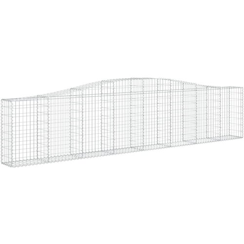  Lučne gabionske ko&amp;scaron;are 4 kom 400x30x80/100 cm pocinčano željezo Slike