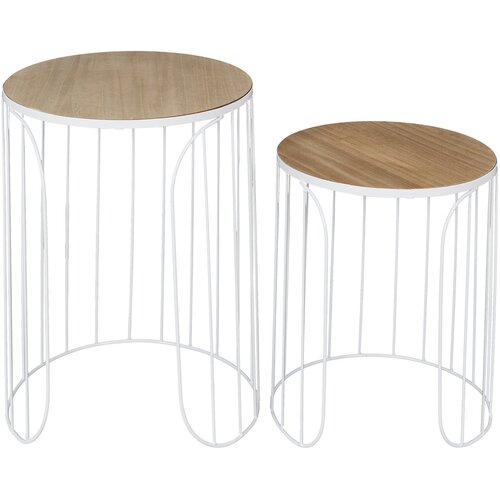 The home deco factory Klubske mizice ANA X2 Bela Slike