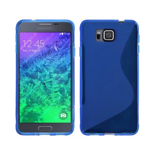  Gumijasti / gel etui S-Line za Samsung Galaxy Alpha - modri Cene