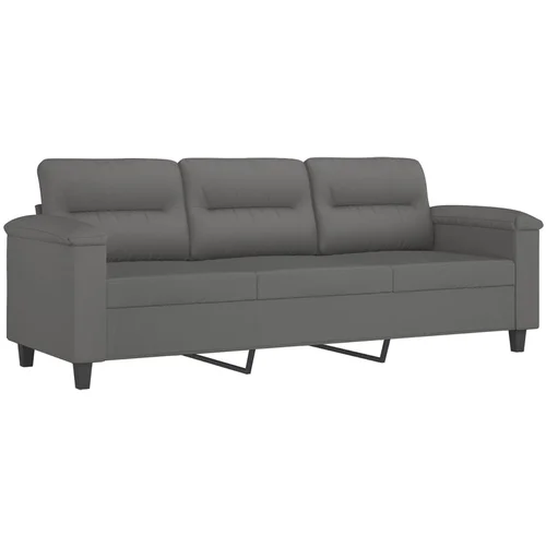 MAISON CHIC kavč - Sofa - Kanape trosed temno siv 180 cm tkanina iz mikrovlaken, (21727972)