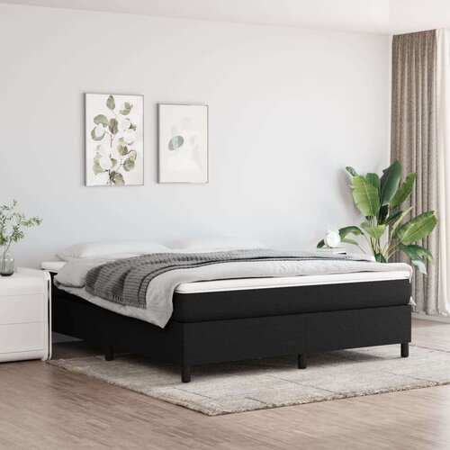  Box spring posteljni okvir črn 180x200 cm blago, (20738180) Slike