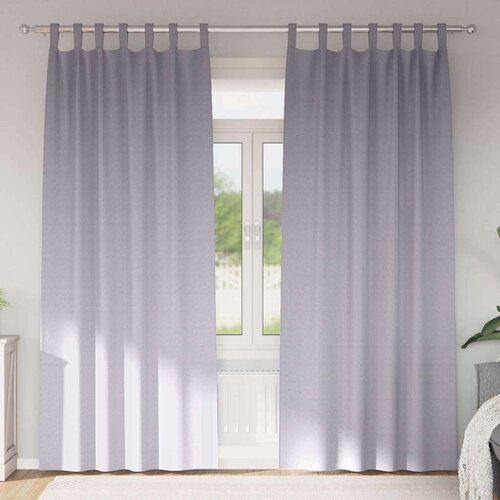vidaXL Zavjese sa zavjesama 2 pcs Metalna siva Poliester Cijene