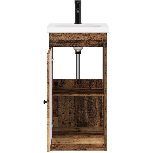  Kupaonski umivaonik s sudoperom Staro drvo 42 x 40 x 84,5 cm Slike