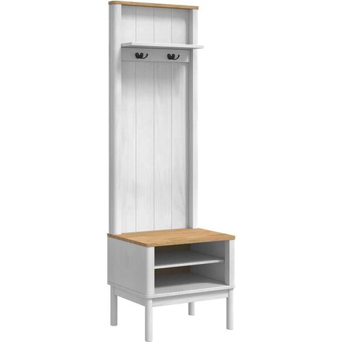  Ormar za hodnik s policom FLORO Bijelo 50 x 40 x 158 cm Slike