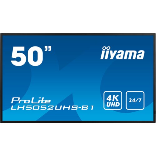 Iiyama monitor 50" 3840x2160, 4K uhd va-panel LH5052UHS-B1 Cene