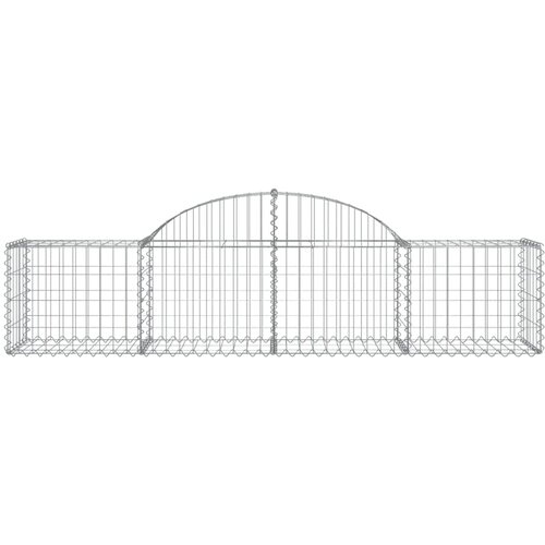  Lučne gabionske ko&amp;scaron;are 14 kom 200x50x40/60 cm pocinčano željezo Slike