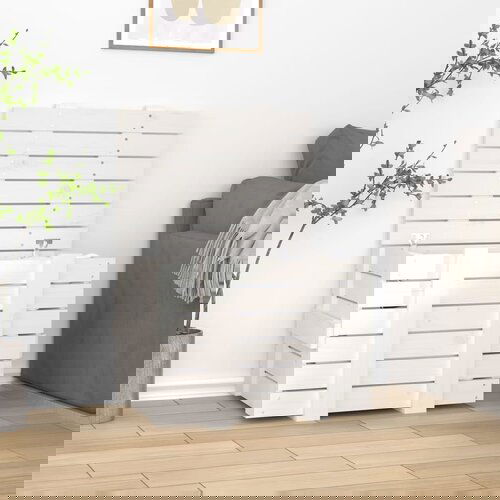 vidaXL Kutija za pohranu bijela 58x40,5x42 cm od masivne borovine Cijene