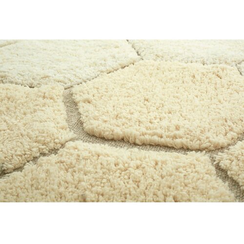 Lorena Canals Oker žuti periv/ručno rađen pamučan okrugao tepih &amp;oslash; 140 cm Honeycomb Golden &amp;ndash; Slike