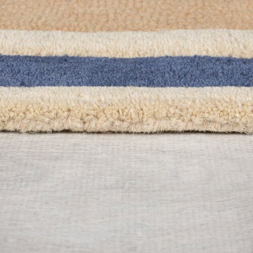 Flair Rugs Modra/oranžna ročno tkana volnena preproga 80x150 cm Retro Blocks &amp;ndash; Slike