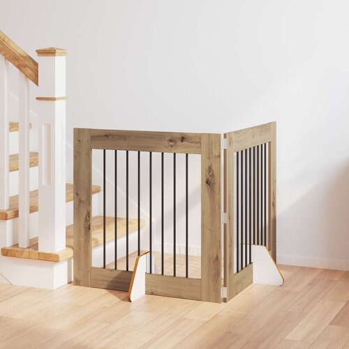  Vrata za pse s postoljem 2 pcs Hrast artisan 80 x 80 cm Slike