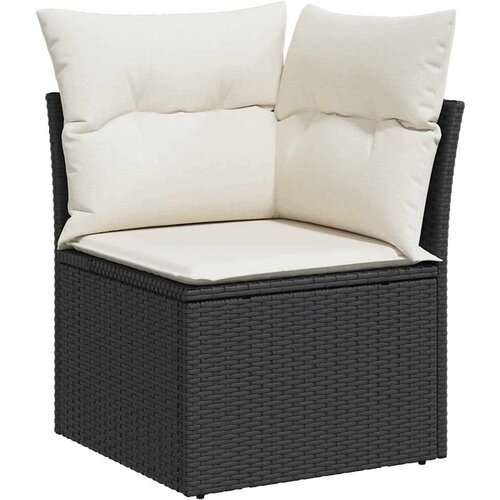 vidaXL 7-dijelni set vrtnih sofa od poliratana s jastucima crni bagrem Cene