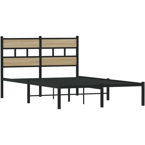VidaXL Metalni okvir kreveta bez madraca boja hrasta sonome 120x190 cm Slike