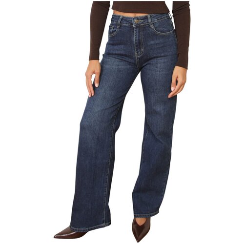 La Modeuse Jeans flare 76111_P180135 Modra Slike