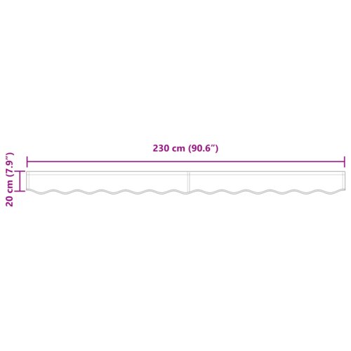 vidaXL Tenda s obrubom za okvir od 2.5 m Bordeaux 2.3x0.2 m Cene