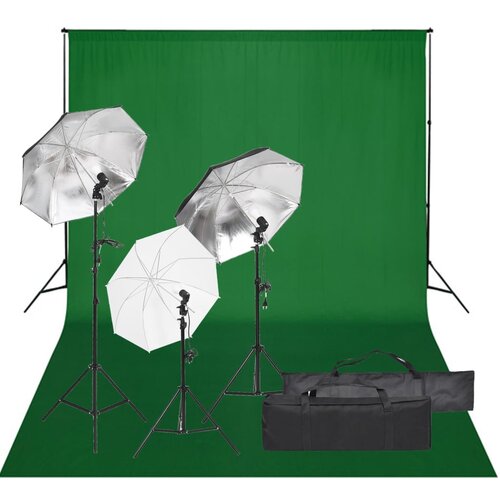 vidaXL komplet za foto studio z lučmi in ozadjem Cene