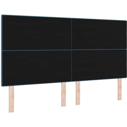  LED glava kreveta S LED lampica Plava 180 cm Poliester Slike