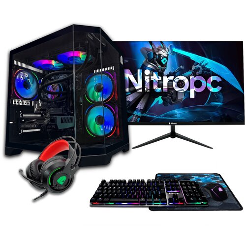 Nitropc Popoln igralni računalnik Pack Gold - Intel i5-12400F, RTX 3050 8GB, RAM 16GB, M.2 1TB, Črna, (5000007630) Cene